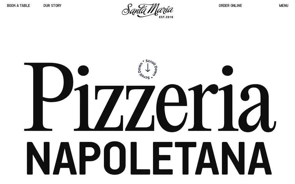 The top of santamariapizzeria.com