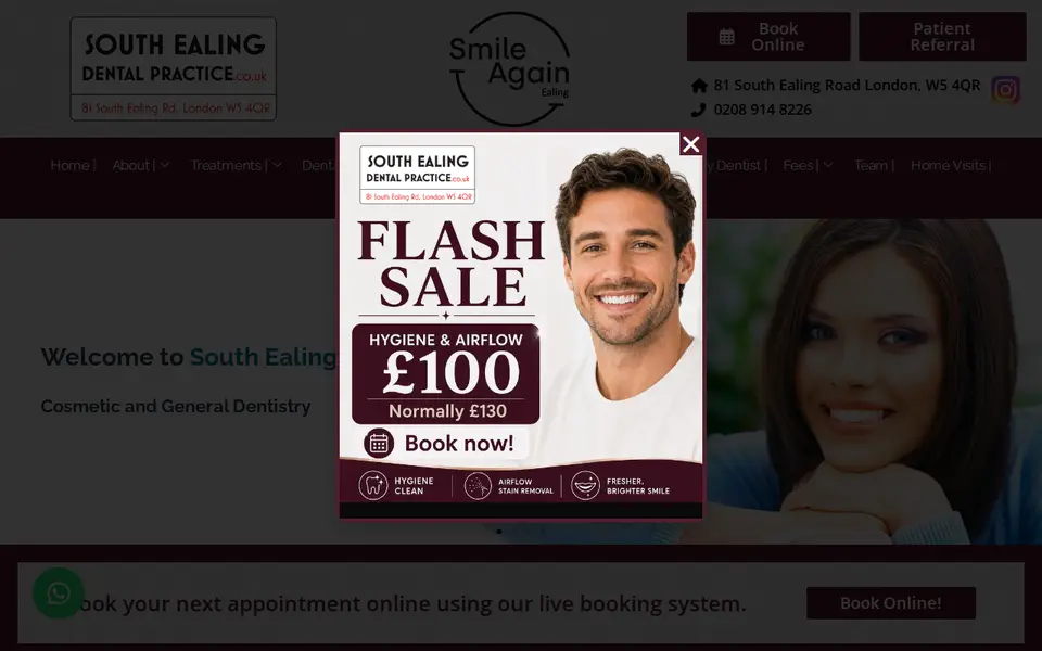 The top of dentistsouthealing.com