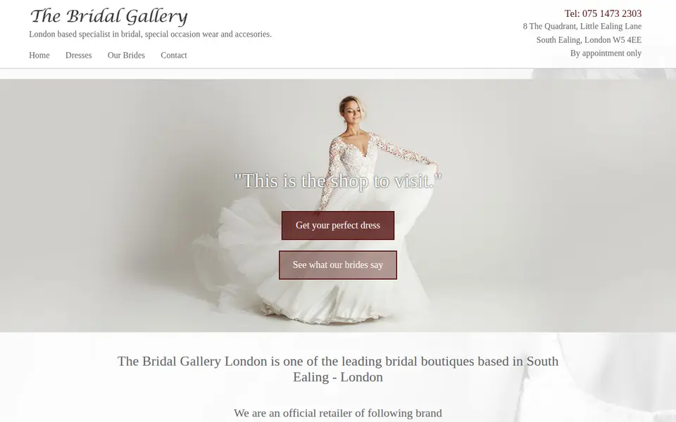 The top of thebridalgalleryuk.com