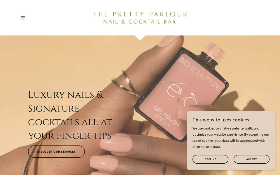 The top of pretty-parlour.com