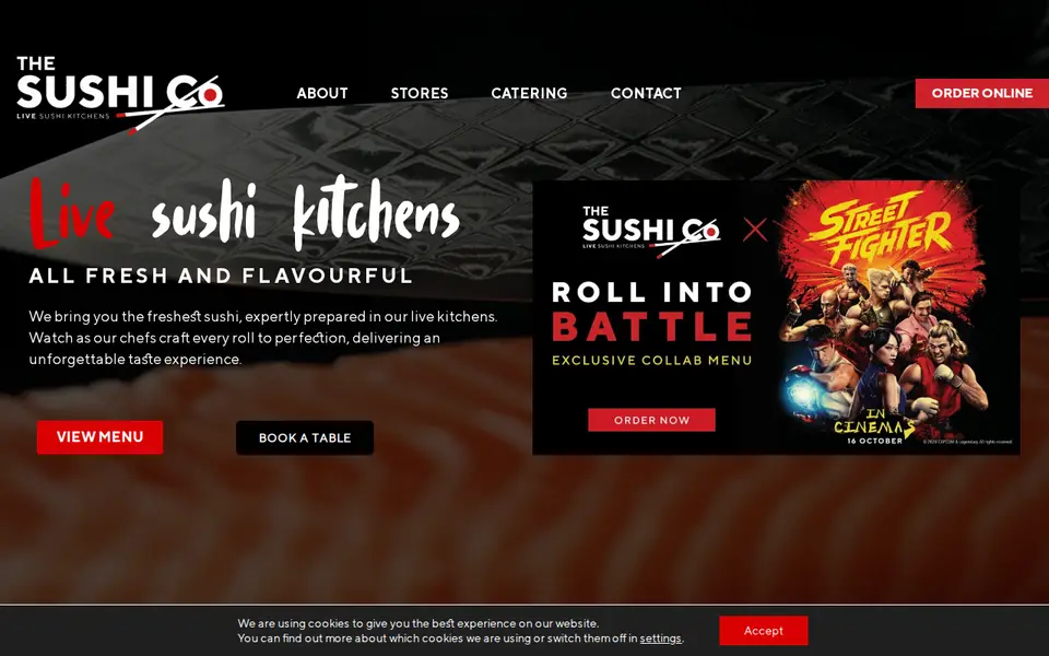 The top of thesushico.com