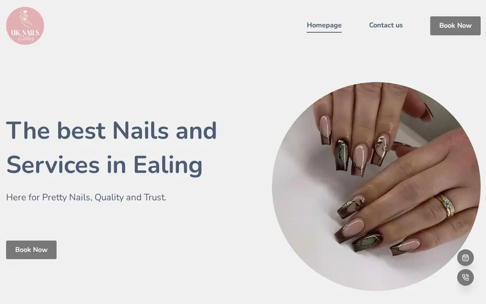 The top of uknailsbeauty.co.uk