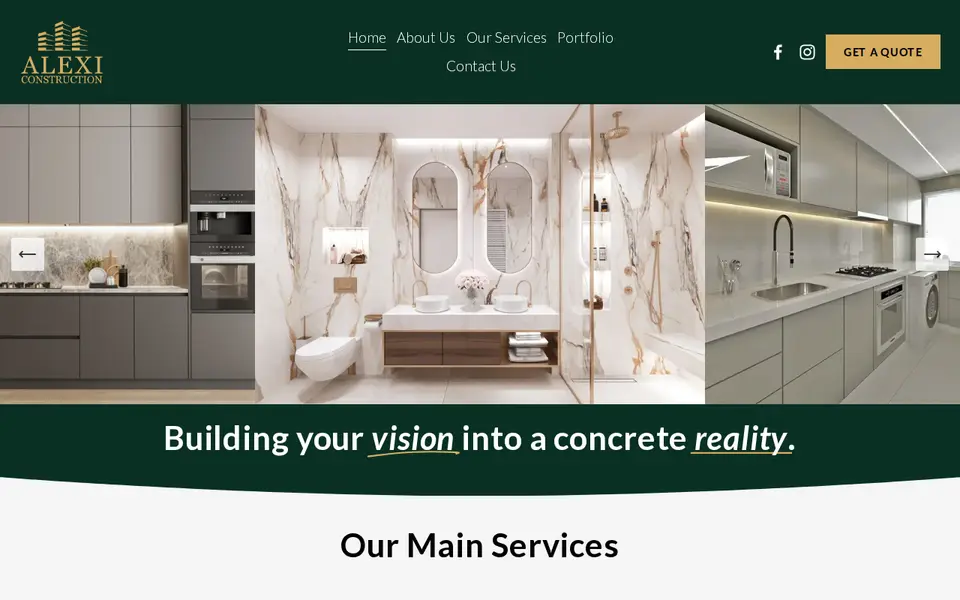 The top of alexiconstruction.co.uk