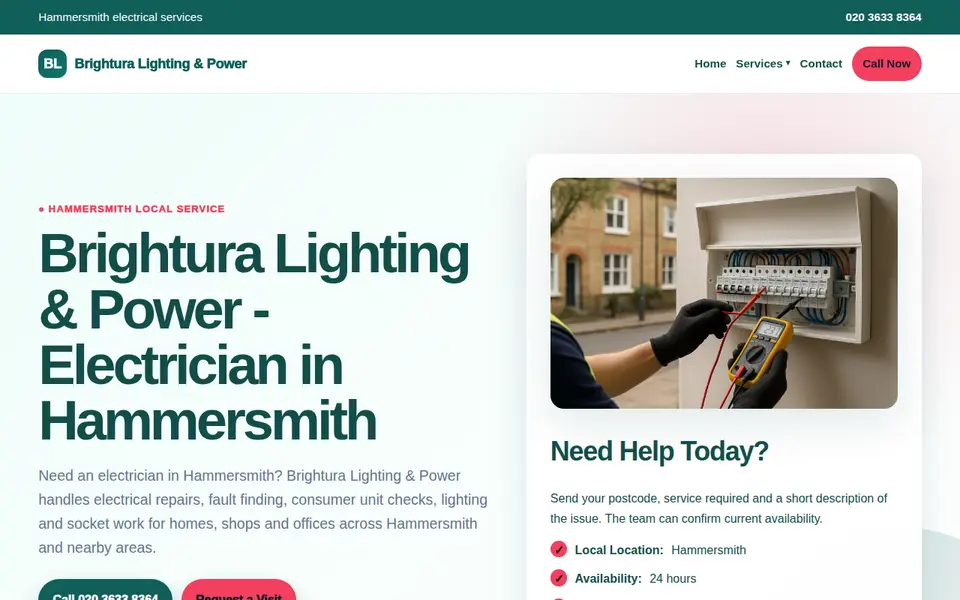 The top of hammersmith-electricians.co.uk