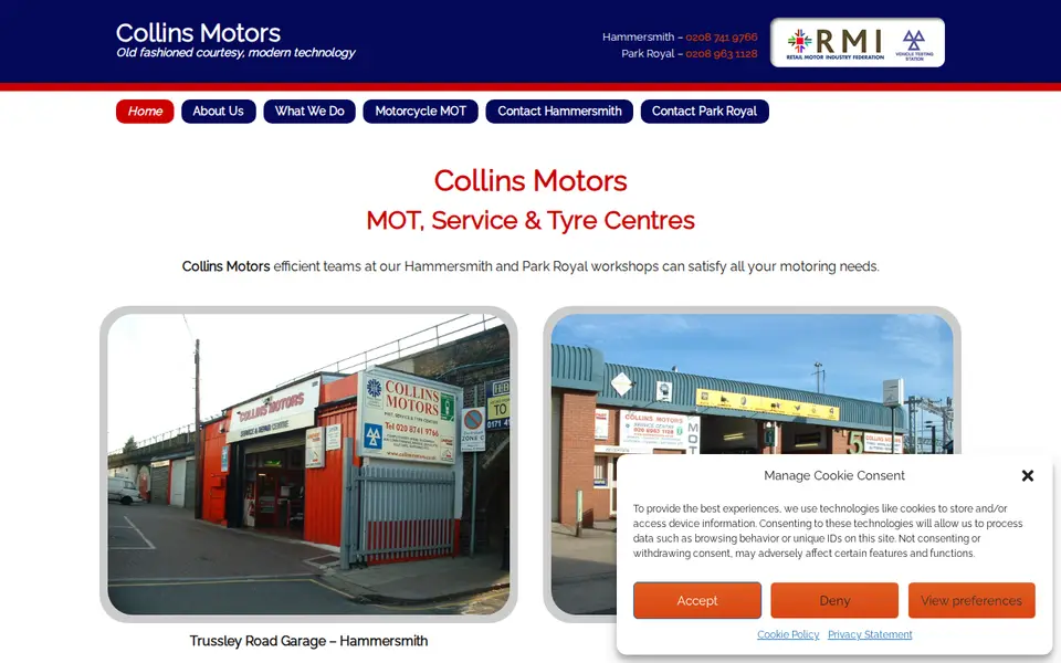 The top of collinsmotors.co.uk