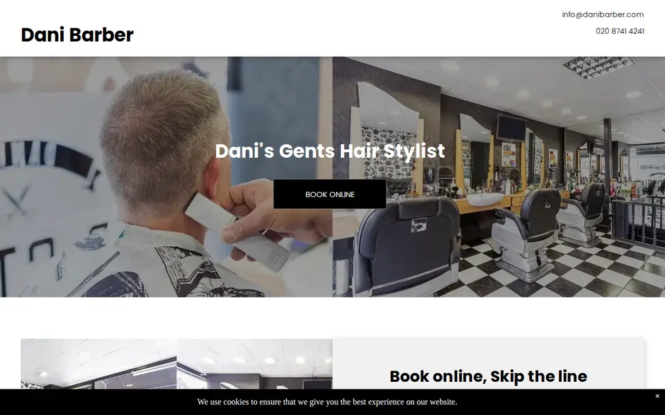 The top of danibarber.co.uk