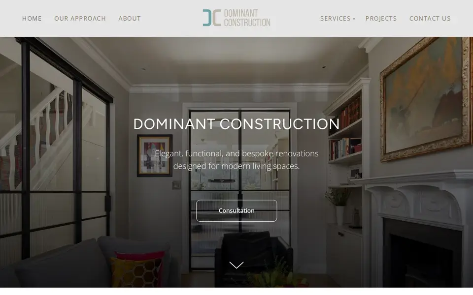 The top of dominantconstruction.co.uk