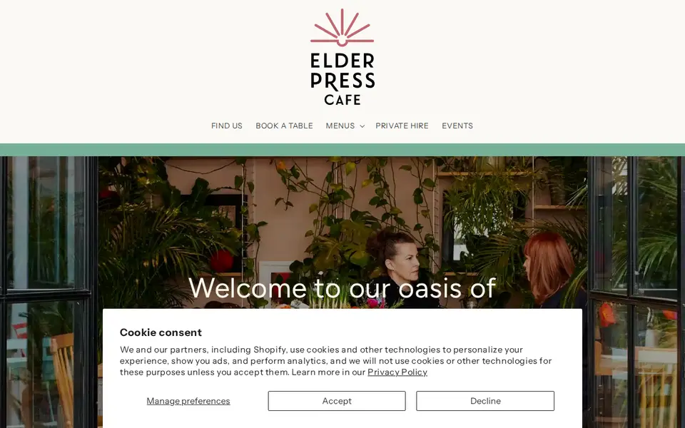 The top of elderpresscafe.co.uk