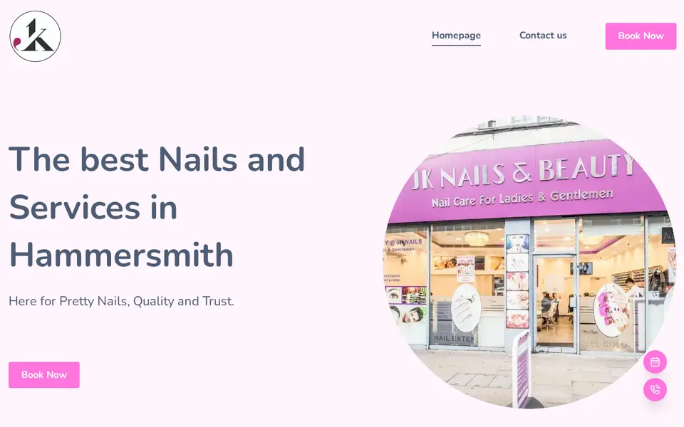 The top of jknailsbeautyhammersmith.co.uk