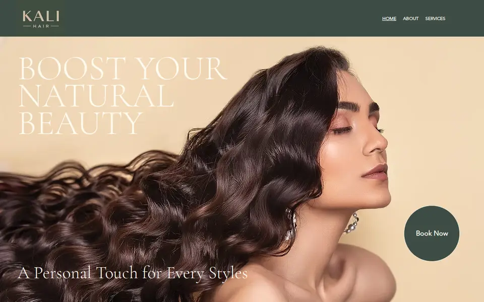 The top of kalihair.co.uk