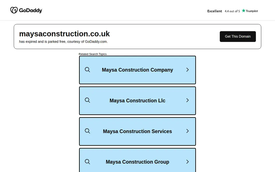 The top of maysaconstruction.co.uk