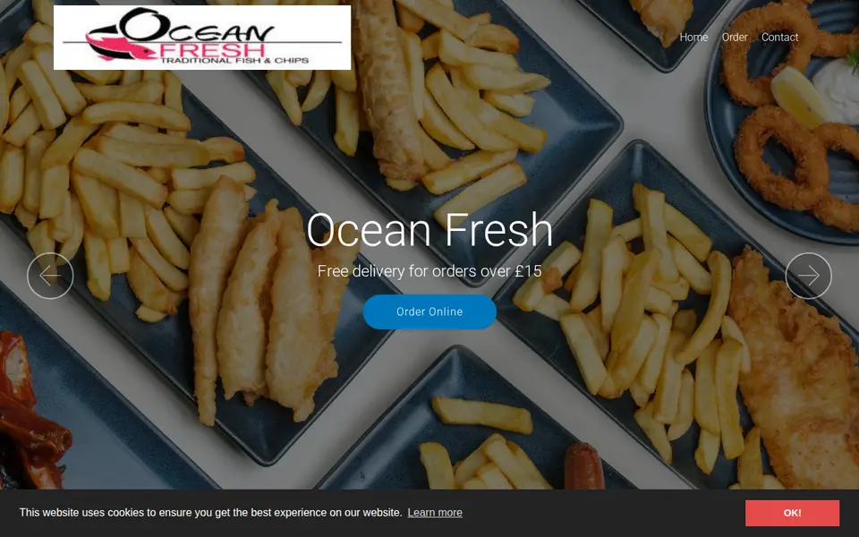 The top of oceanfresh.org.uk
