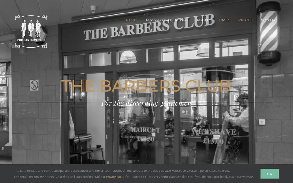 The top of thebarbersclub.co.uk