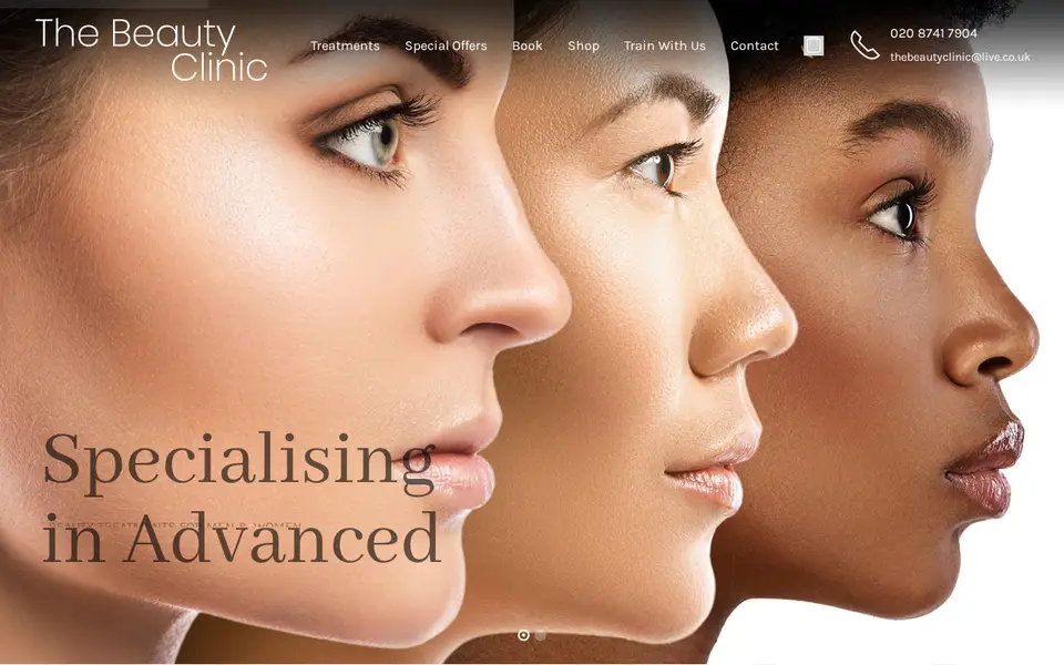 The top of beautyclinicw6.co.uk