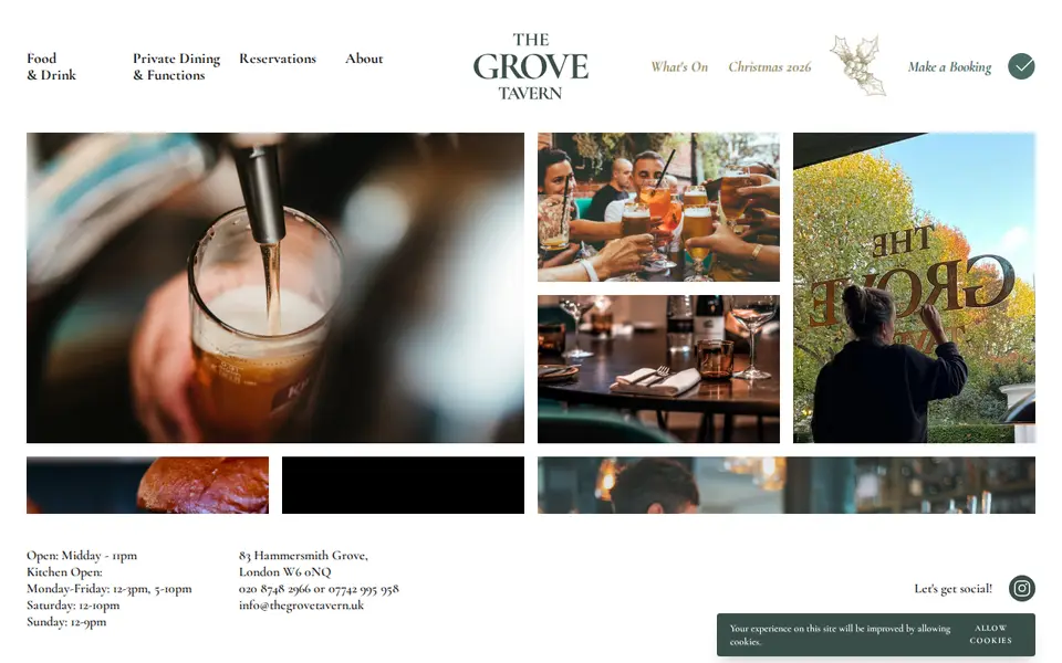 The top of thegrovetavern.uk