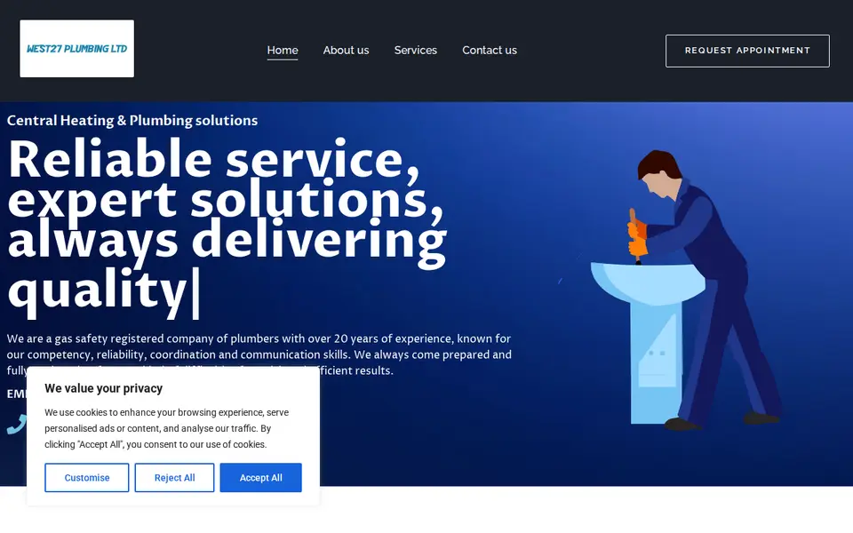 The top of west27plumbing.co.uk