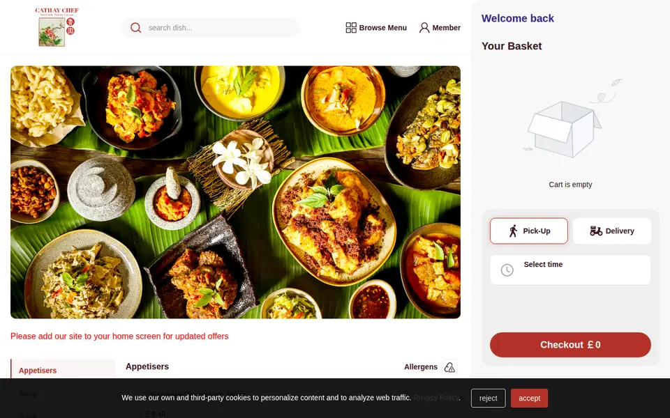 The top of cathaychef.co.uk