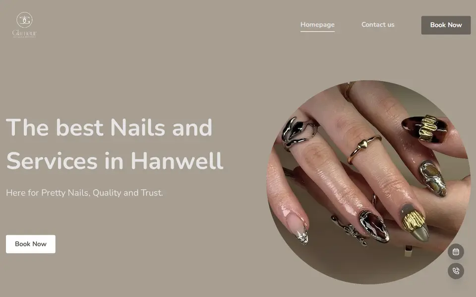 The top of glamournailsbeautyhanwell.co.uk