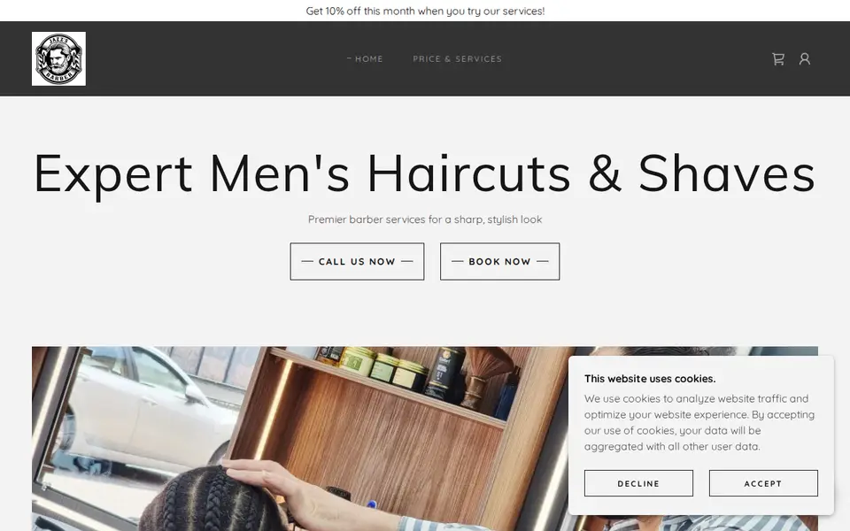 The top of jazzbarbers.shop
