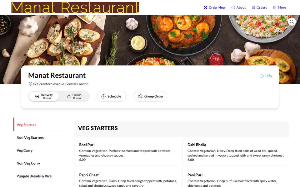 The top of manatrestaurant.com